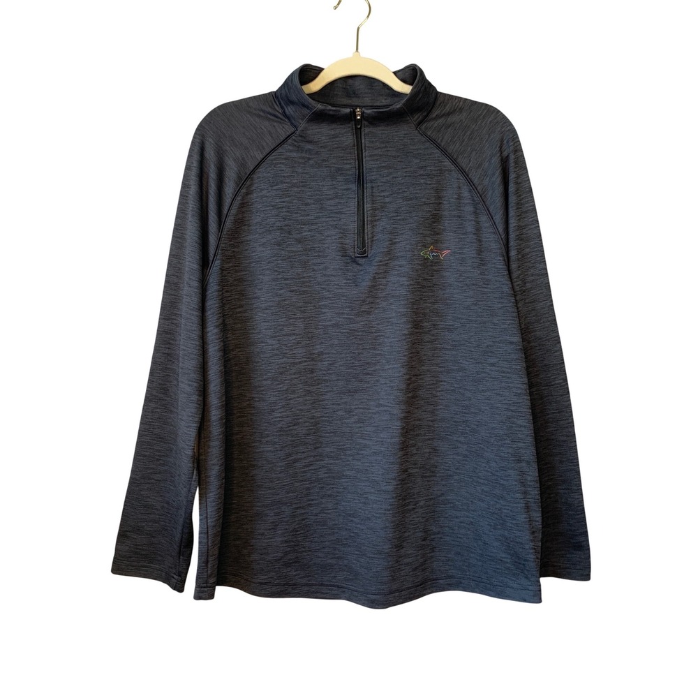 Greg Norman Play Dry 1/4 Zip Pullover Mens Gray Golf Athletic Shirt Size L